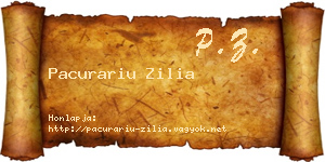 Pacurariu Zilia névjegykártya